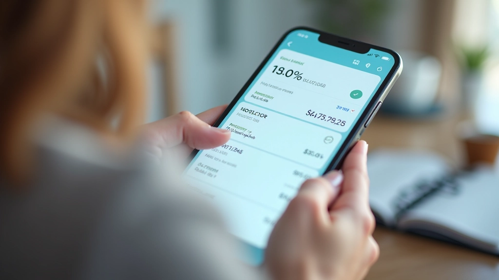 Mobile Banking App auf Smartphone