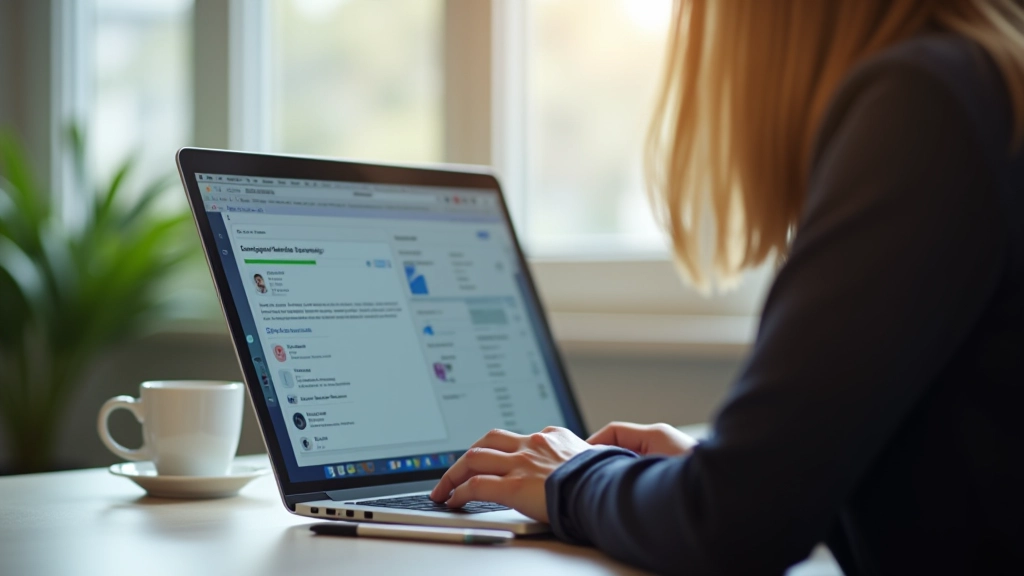 Person arbeitet am Laptop, Online-Kurse, digitales Lernen für finanzielle Unabhängigkeit